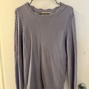 Beautiful Lavendar Loft Sweater With Arm Detailing